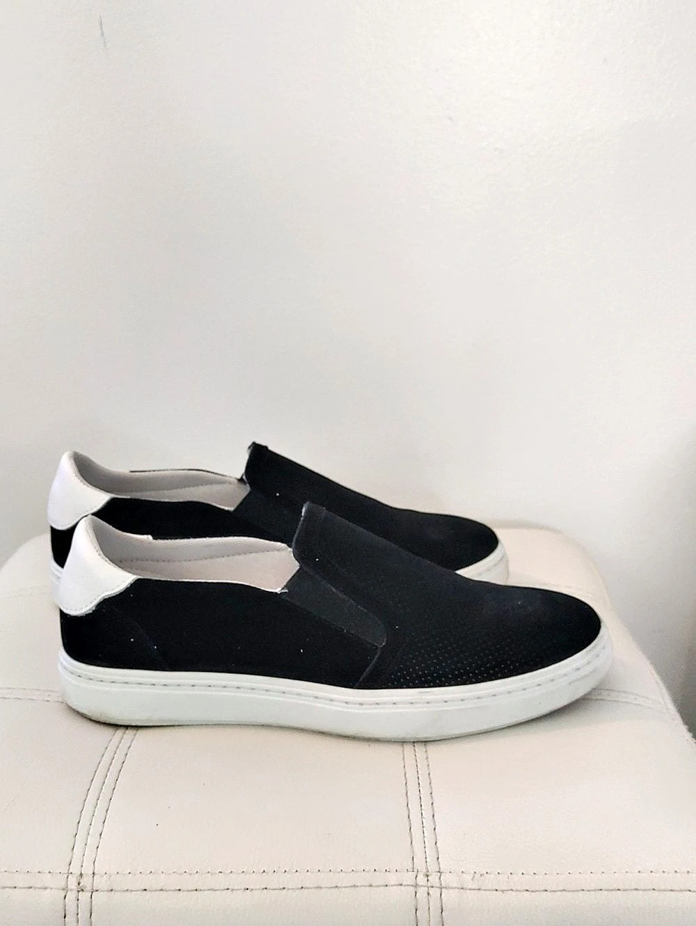 BØS & Co. Suede Pull-on "Cybill" Black & White EUR Size 40